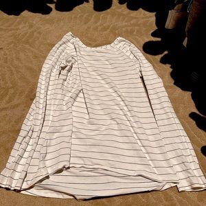 White with small black pinstripes Lululemon long sleeve